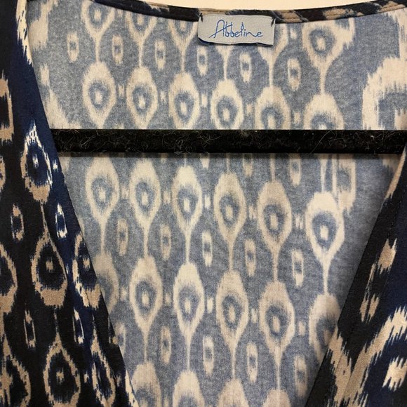 Abbeline Blue and Black tie waist romper - Picture 2 of 3